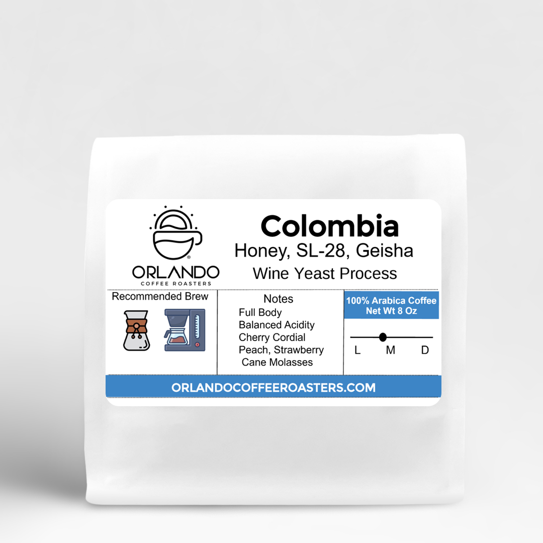 Colombia Honey, SL-28, Geisha, Wine Yeast Process
