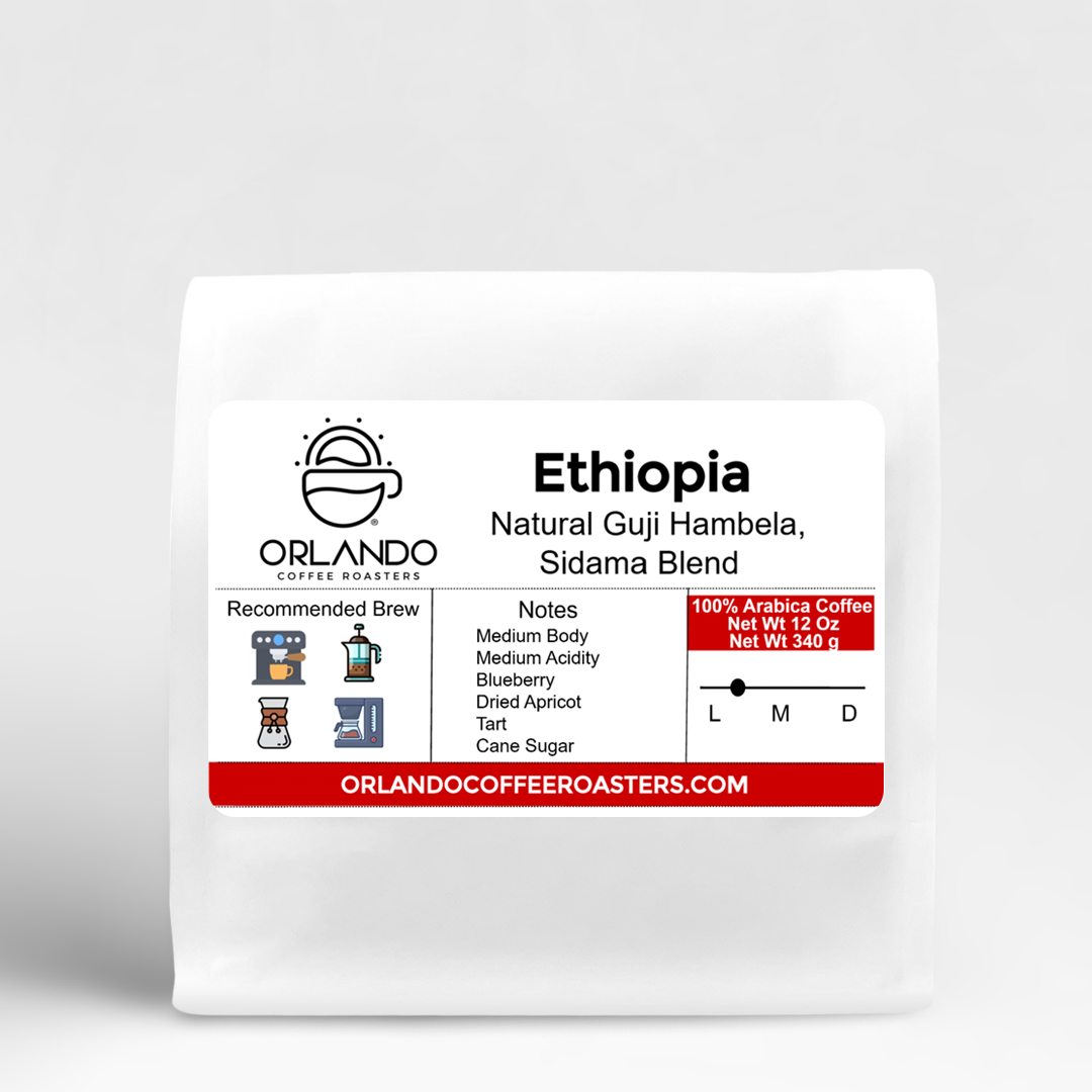Ethiopia Natural Guji Hambela, Sidama Blend