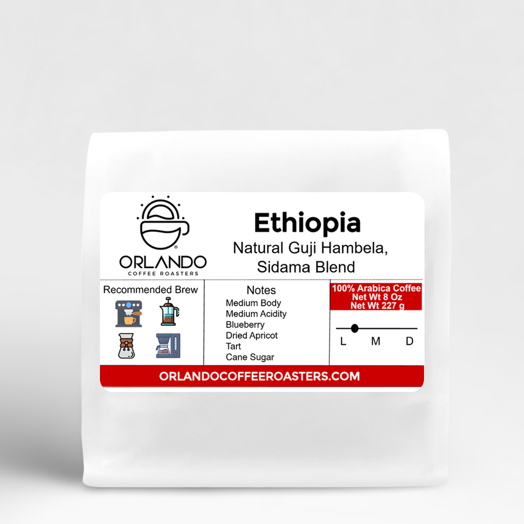 Ethiopia Natural Guji Hambela, Sidama Blend